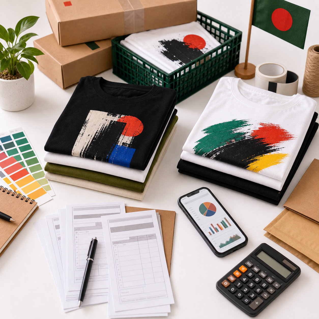 Graphic T-shirts with pricing and order preparation tools